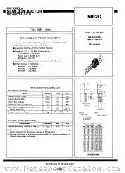 MRF261 datasheet pdf Motorola