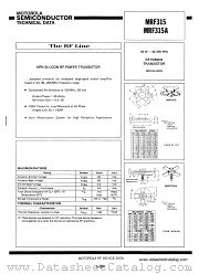 MRF315A datasheet pdf Motorola