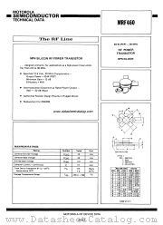 MRF460 datasheet pdf Motorola