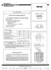 MRF466 datasheet pdf Motorola