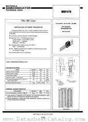 MRF479 datasheet pdf Motorola