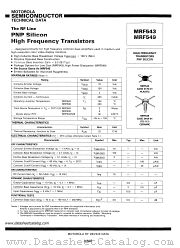MRF549 datasheet pdf Motorola