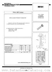 MRF604 datasheet pdf Motorola