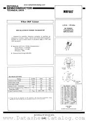 MRF607 datasheet pdf Motorola