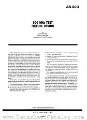AN-923 datasheet pdf Motorola