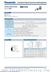 6SVP470M datasheet pdf Panasonic