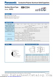 2R5SVPC820M datasheet pdf Panasonic