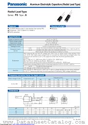 EEUFS1V821B datasheet pdf Panasonic