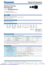 ECQU3A105MG datasheet pdf Panasonic