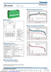 BK-10V10T datasheet pdf Panasonic