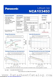 NCA-103450 datasheet pdf Panasonic