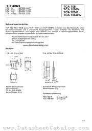 TCA105W datasheet pdf Siemens