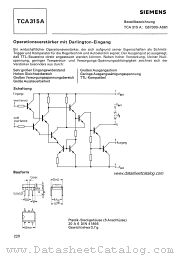 TCA315A datasheet pdf Siemens