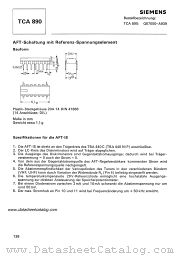 TCA890 datasheet pdf Siemens