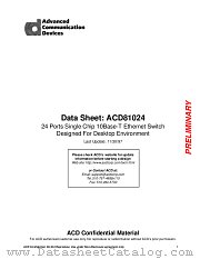 ACD81024 datasheet pdf Advanced Communication Devices