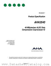 AHA3540A-040PTC datasheet pdf Advanced Hardware Architectures
