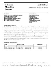 AMS1004-1.2BL datasheet pdf Advanced Monolithic Systems