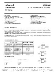 AMS1084CT-3.0 datasheet pdf Advanced Monolithic Systems