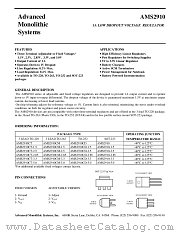 AMS2910CD-3.3 datasheet pdf Advanced Monolithic Systems
