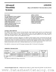AMS2931AS-5.0 datasheet pdf Advanced Monolithic Systems