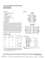 UT54ACS109 datasheet pdf Aeroflex Circuit Technology