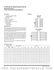 UT54ACTS138 datasheet pdf Aeroflex Circuit Technology