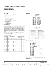 UT54ACTS153 datasheet pdf Aeroflex Circuit Technology