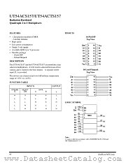 UT54ACTS157 datasheet pdf Aeroflex Circuit Technology