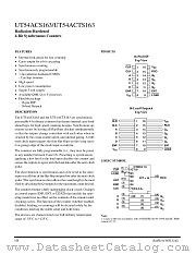 UT54ACTS163 datasheet pdf Aeroflex Circuit Technology