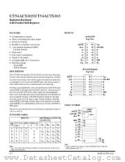 UT54ACTS165 datasheet pdf Aeroflex Circuit Technology