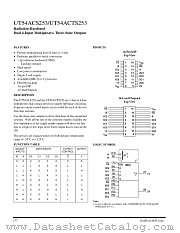 UT54ACTS253 datasheet pdf Aeroflex Circuit Technology