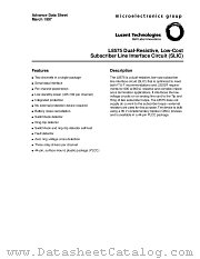 LUCL8575BR datasheet pdf Agere Systems