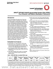 ORT4622BC432 datasheet pdf Agere Systems