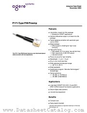 P171B016BAF datasheet pdf Agere Systems