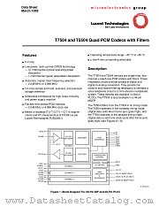 T7504-JL-DB datasheet pdf Agere Systems