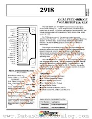 A2918EWV datasheet pdf Allegro MicroSystems
