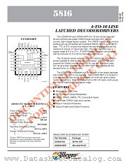 UCQ5816EP datasheet pdf Allegro MicroSystems