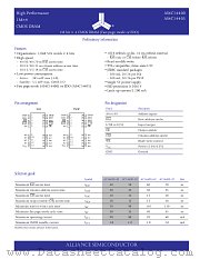 AS4C14405-70JC datasheet pdf Alliance Semiconductor