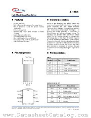 AH280-SA-A datasheet pdf Anachip