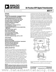 AD5171BRJ100-REEL datasheet pdf Analog Devices