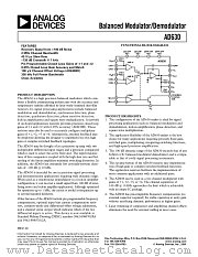 AD630AR datasheet pdf Analog Devices