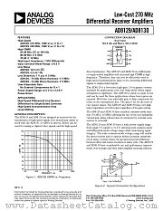 AD8129ARM-REEL datasheet pdf Analog Devices