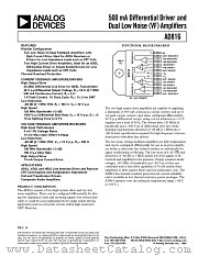 AD816AYR datasheet pdf Analog Devices