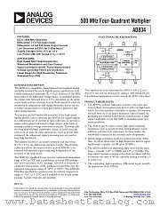 AD834SCHIPS datasheet pdf Analog Devices