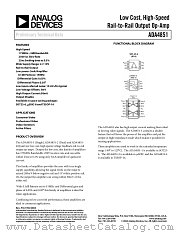 ADA4851-1ART-R2 datasheet pdf Analog Devices