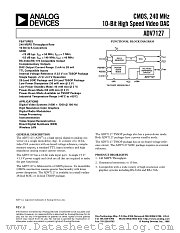 ADV7127JRU140 datasheet pdf Analog Devices