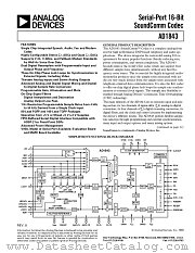 DA1843JS datasheet pdf Analog Devices