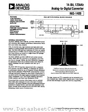 HAS-1409KM datasheet pdf Analog Devices