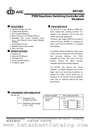 AIC1401-CS datasheet pdf Analog Integrations Corporation