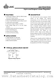 AIC1721D-CZ datasheet pdf Analog Integrations Corporation
